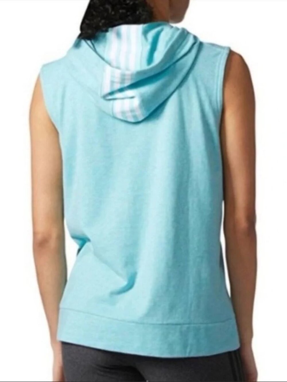 Adidas Women's Sleeveless Hoodie Teal NWT Sz M - Picture 2 of 10